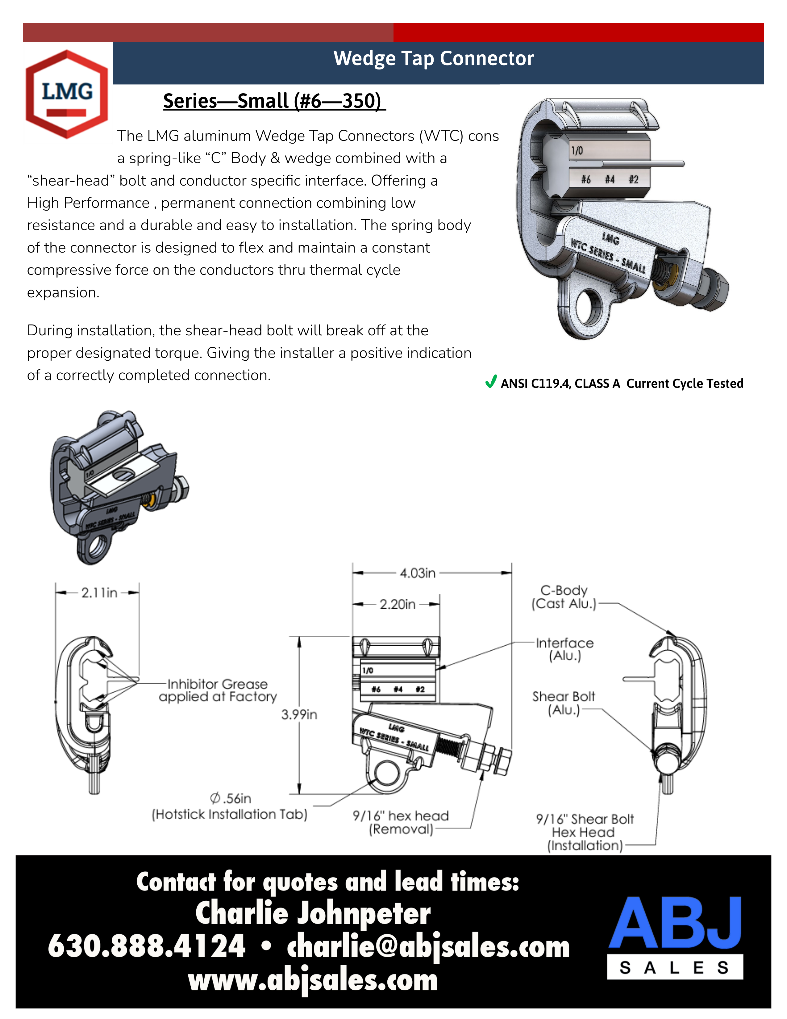Aluminum Wedge Tap Connectors